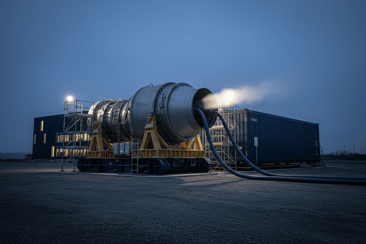 Strahltriebwerke versorgen KI-Rechenzentren: Innovative Lösung für Energiehunger