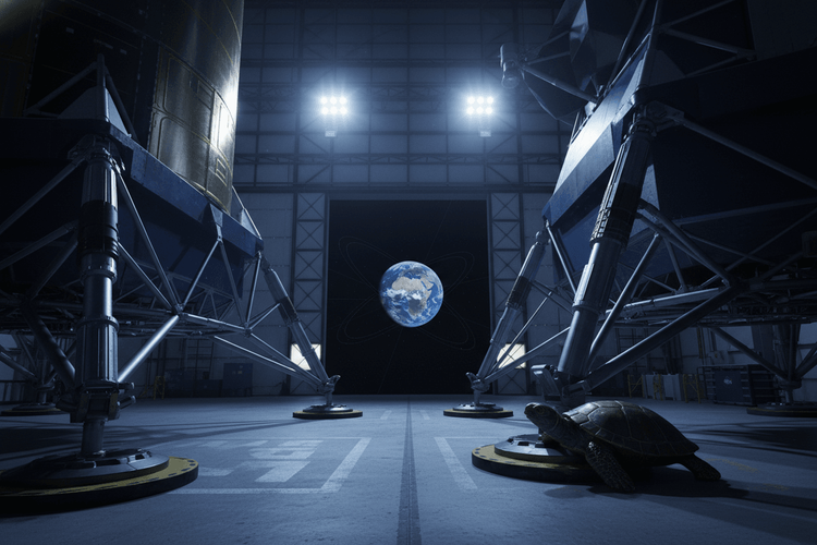 SpaceX und Blue Origin: Milliardäre Musk und Bezos im Wettlauf zum Mond