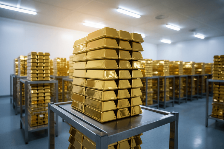 Tether verlangsamt Goldkäufe für USDT-Reserven deutlich