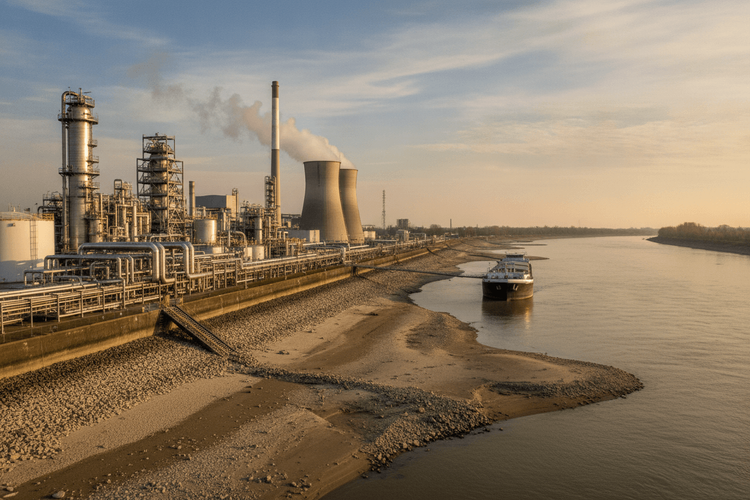 Covestro ruft höhere Gewalt wegen Rhein-Niedrigwasser aus
