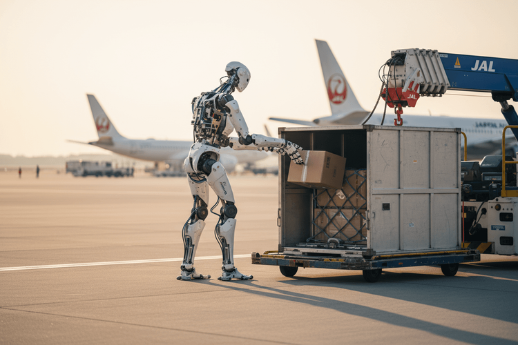 Japan Airlines testet humanoide Roboter in der Bodenabfertigung