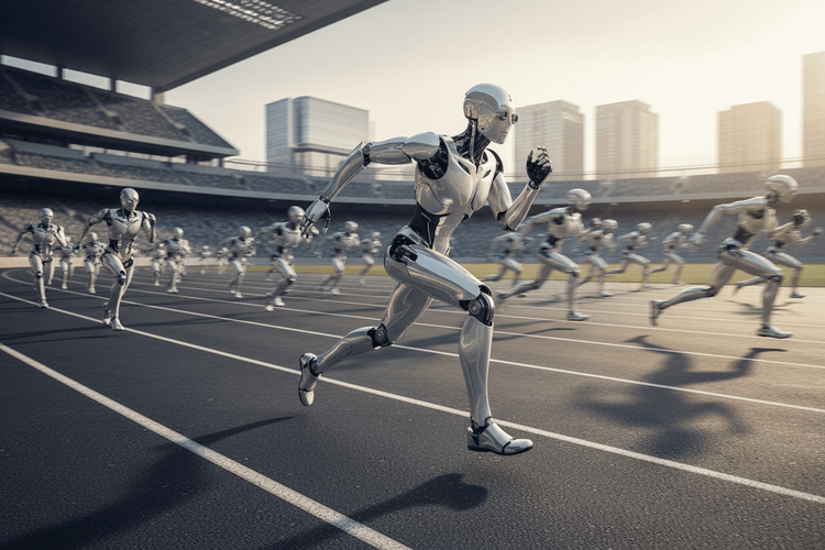 Humanoide Roboter schlagen Menschen beim Halbmarathon in Peking
