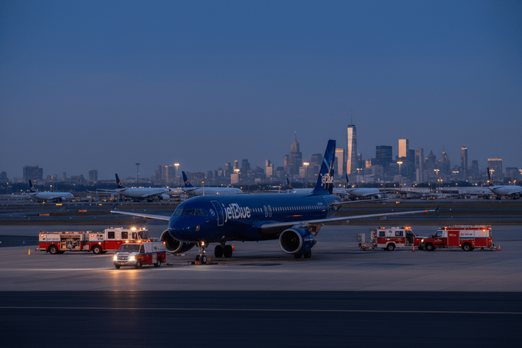 Triebwerksschaden: JetBlue-Notfall legt Flughafen Newark stundenlang lahm