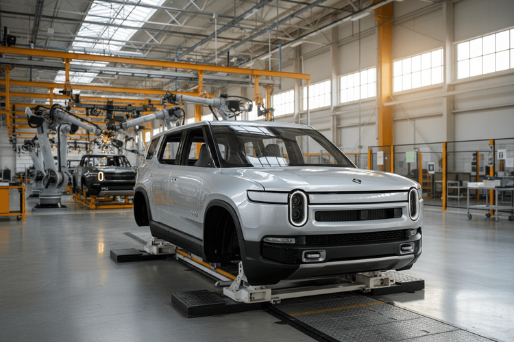 Rivian entwickelt geheime Varianten des günstigeren R2-Elektroautos