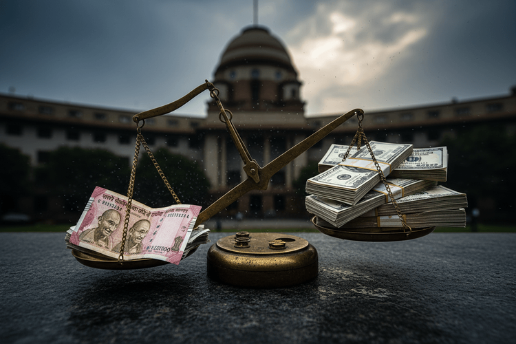 Indische Rupie unter Druck: Dollar-Nachfrage drückt Währung