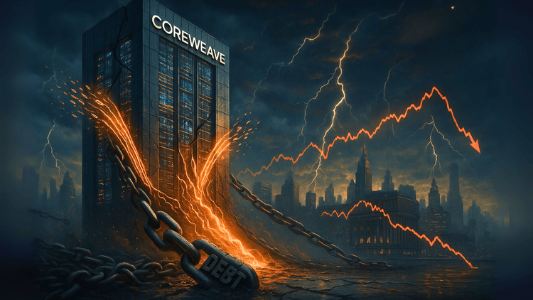 CoreWeave Stock Craters Amid Mounting Debt Pressures