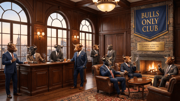 Bulls Only Club: Wall Street Strategists Finally Agree on Something