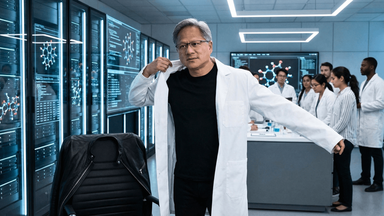 Jensen Huang Trades His Leather Jacket for a Lab Coat