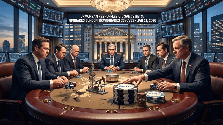 JPMorgan Reshuffles Oil Sands Bets: Upgrades Suncor, Downgrades Cenovus