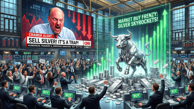 Jim Cramer Says Sell Silver; Market Immediately Buys