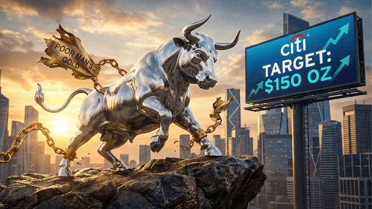 Silver Has Grown Tired of Being "Poor Man's Gold" as Citi Targets $150