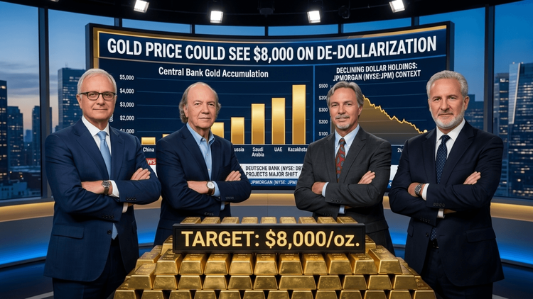 Why Wall Street Sees Gold Hitting $8,000 as De-Dollarization Accelerates