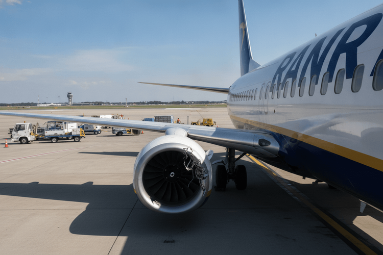 Ryanair-Vorfall: Triebwerksschaufel zertrümmert Fenster – Passagier herausgesaugt