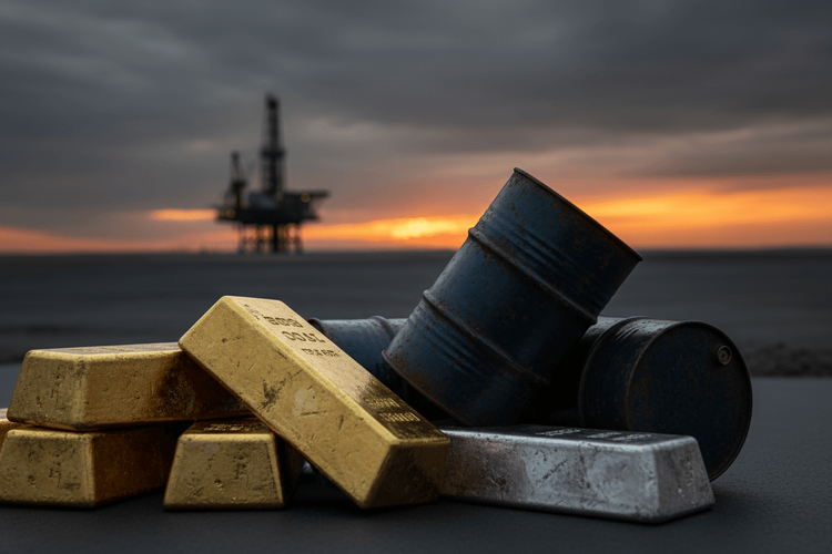 Rohstoffpreise brechen ein: Gold, Silber und Öl unter Druck