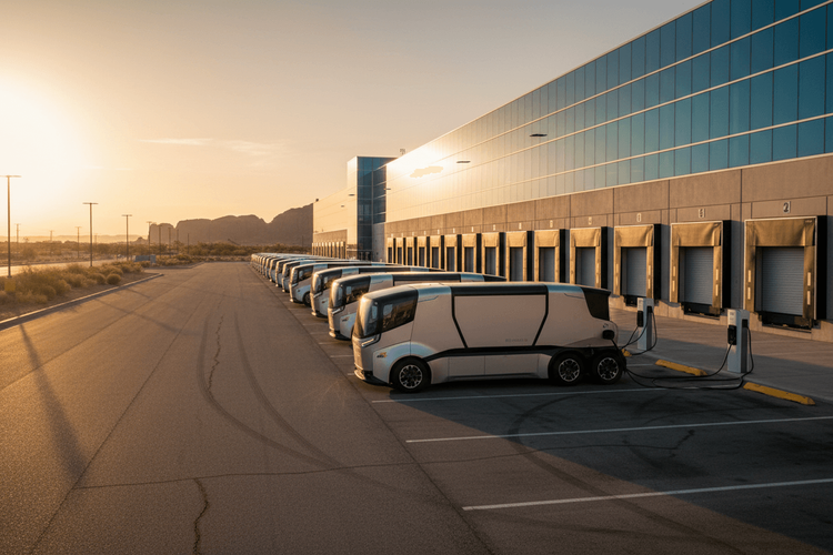 Einride und Amazon setzen 75 Elektro-Lkw an fünf US-Standorten ein