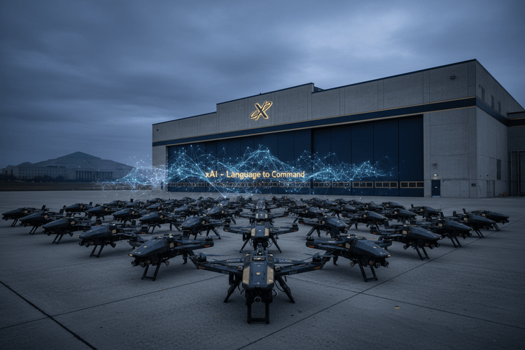 SpaceX und xAI konkurrieren um Pentagon-Auftrag für autonome Drohnenschwärme