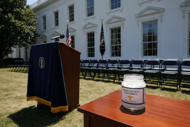 Trumps Leibarzt bestätigt verschreibungspflichtige Hautbehandlung am Hals