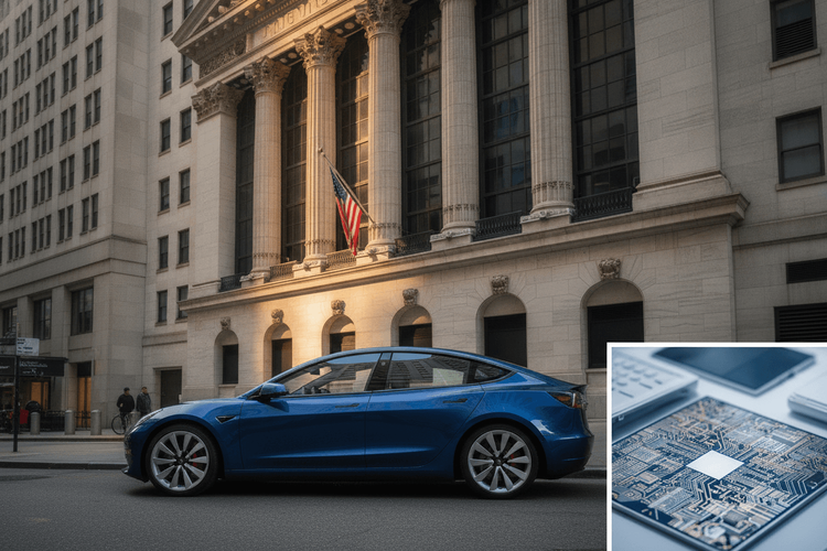 Dow Jones steigt: Tesla und KI-Aktien unter Druck