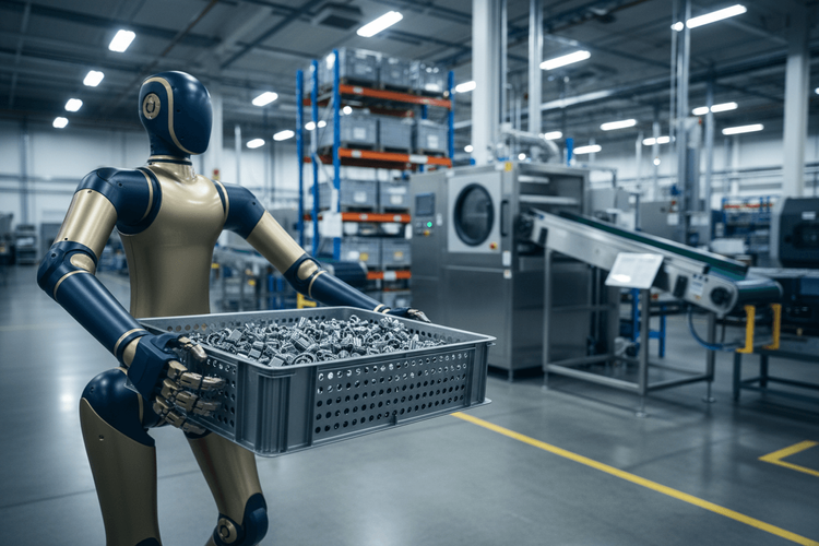 Humanoider Roboter arbeitet in Schaeffler-Fabrik in South Carolina