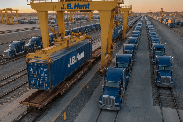 J. B. Hunt übertrifft Gewinnerwartungen dank starkem intermodalen Geschäft