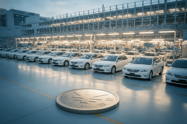 Japanische Autobauer: Doppelrisiko durch Yen-Rally und Nahost-Krieg