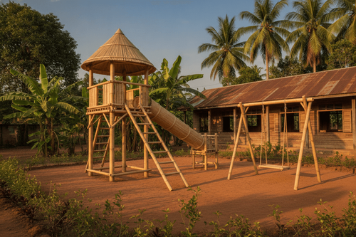 Angkor Resources baut Spielplätze für elf Schulen in Kambodscha