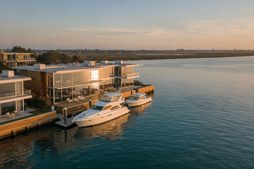 Luxusimmobilien mit Bootsliegeplatz in Orange County, Kalifornien