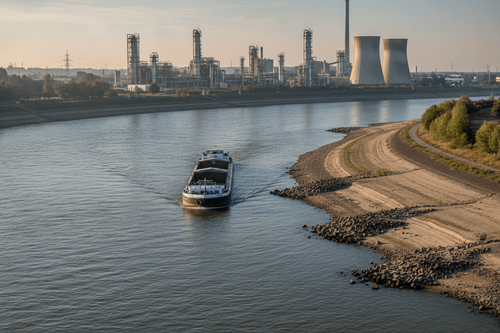 Niedrigwasser am Rhein bedroht Industrie und Lieferketten in Deutschland