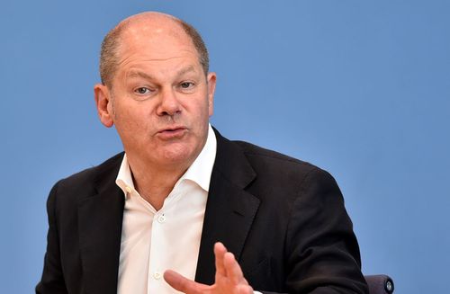 Bundeskanzler Scholz zeichnet Neujahrsansprache auf